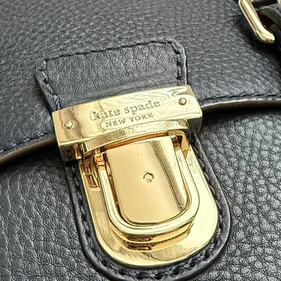 Kate Spade Navy Leather Satchel Bag - Picture 2 of 12